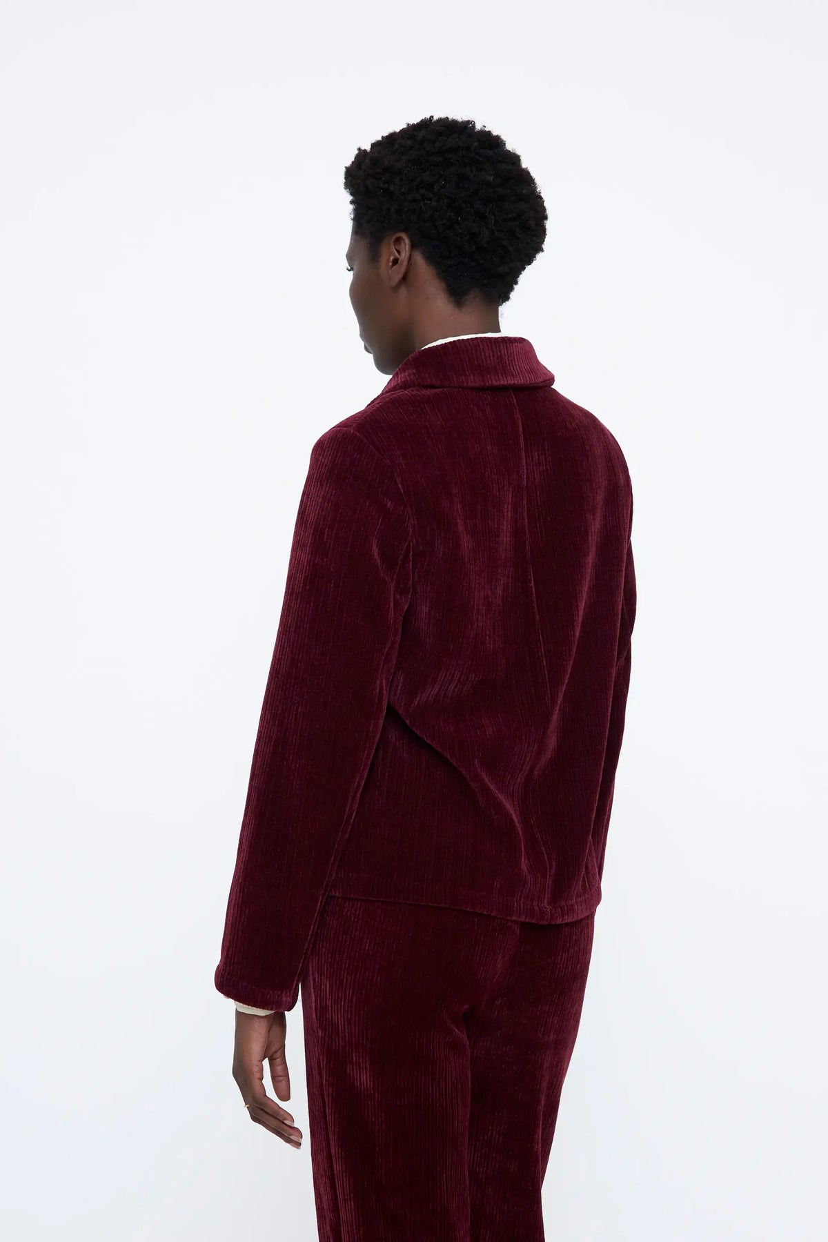 Blazer velluto bordeaux