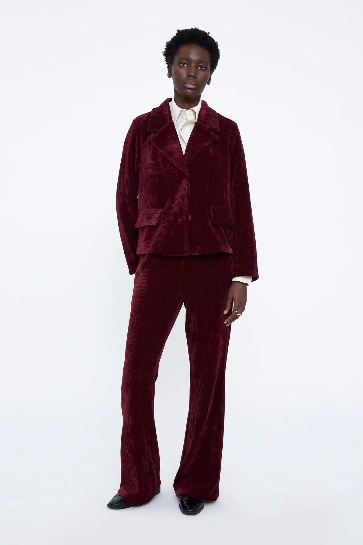 Blazer velluto bordeaux