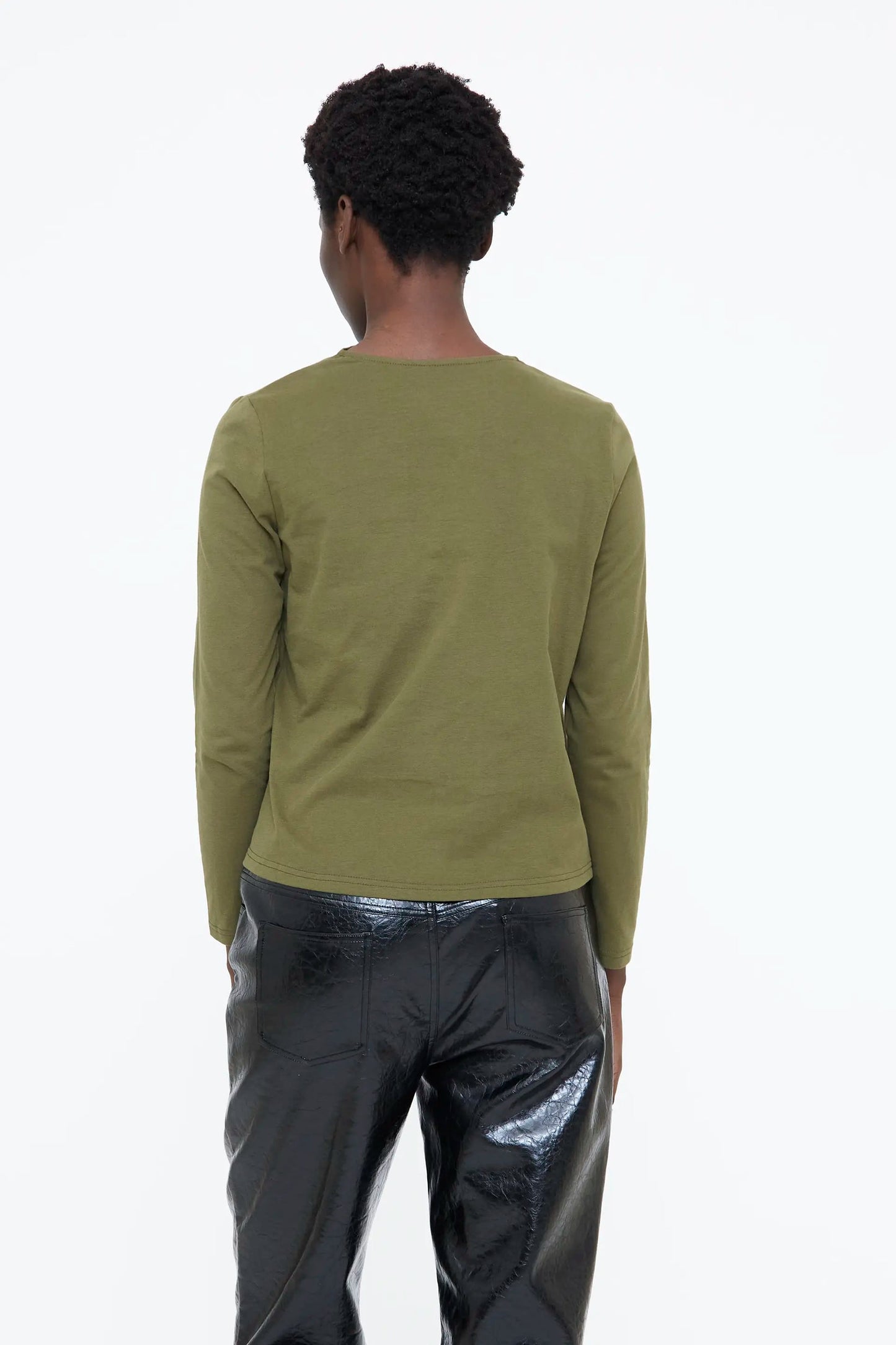 T-shirt con dettaglio nudo verde