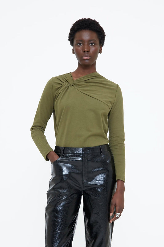 T-shirt con dettaglio nudo verde