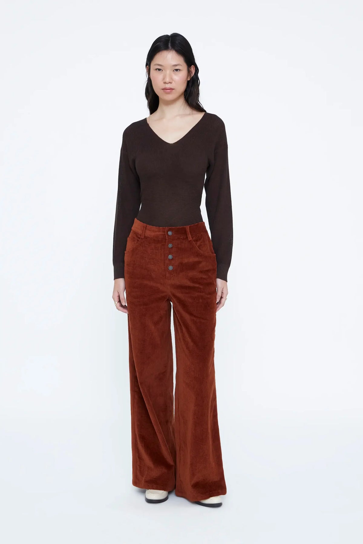 Pantaloni di velluto a coste marroni