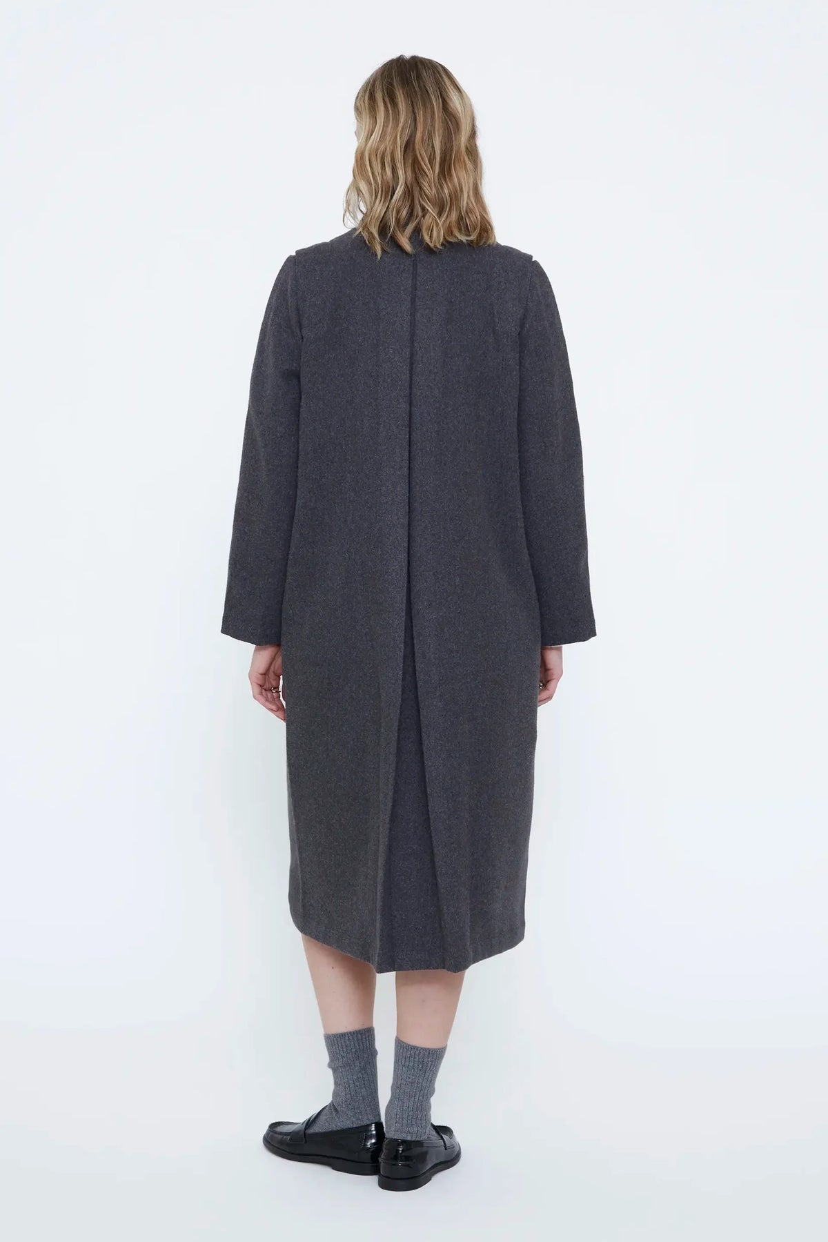 Cappotto lungo grigio scuro