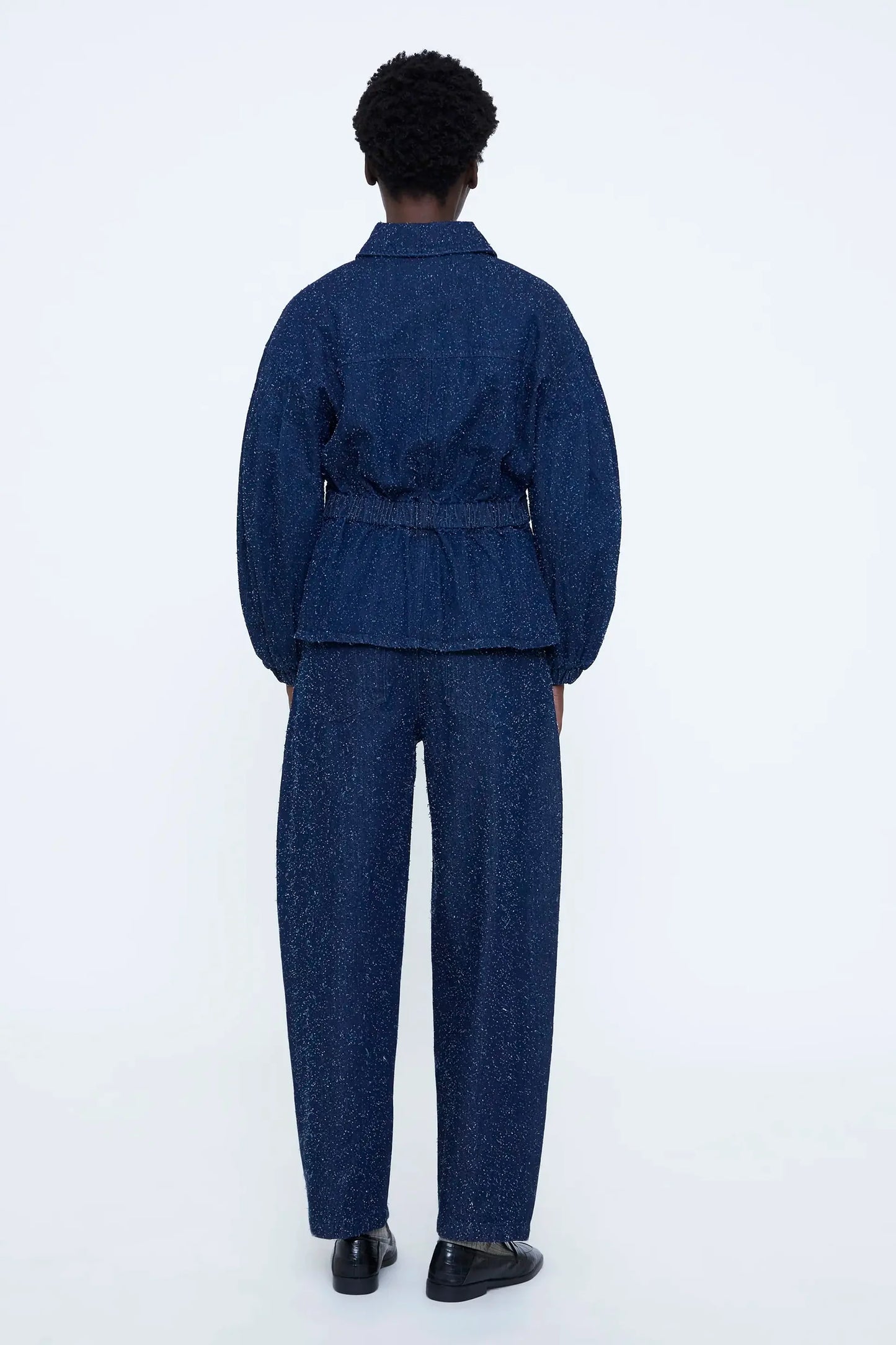 Giacca di jeans blu navy