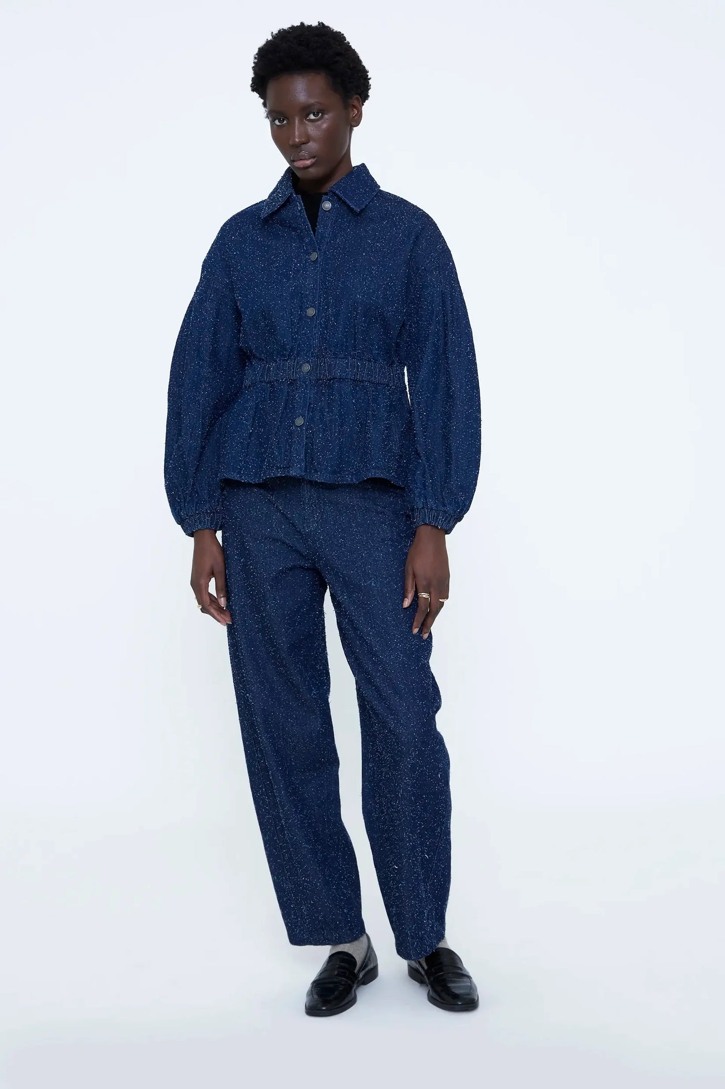 Giacca di jeans blu navy