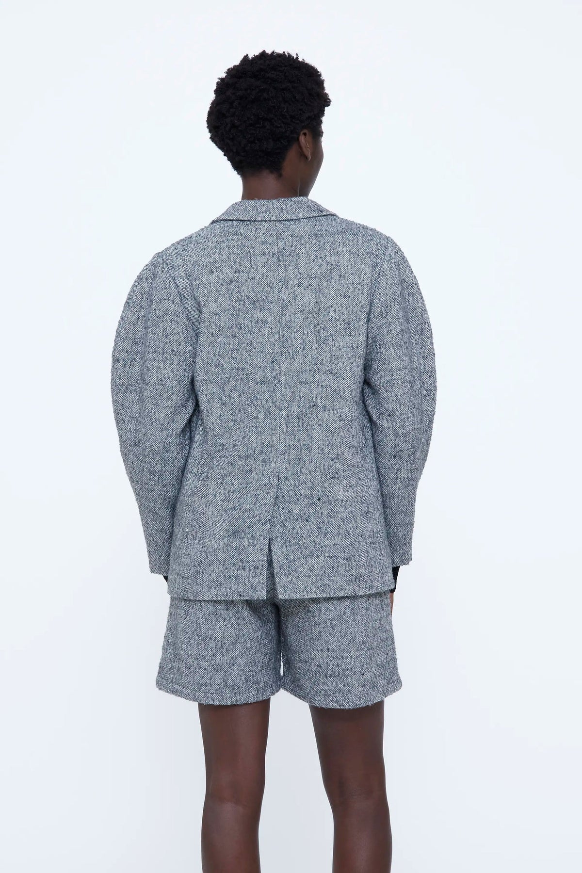 Blazer in tweed grigio