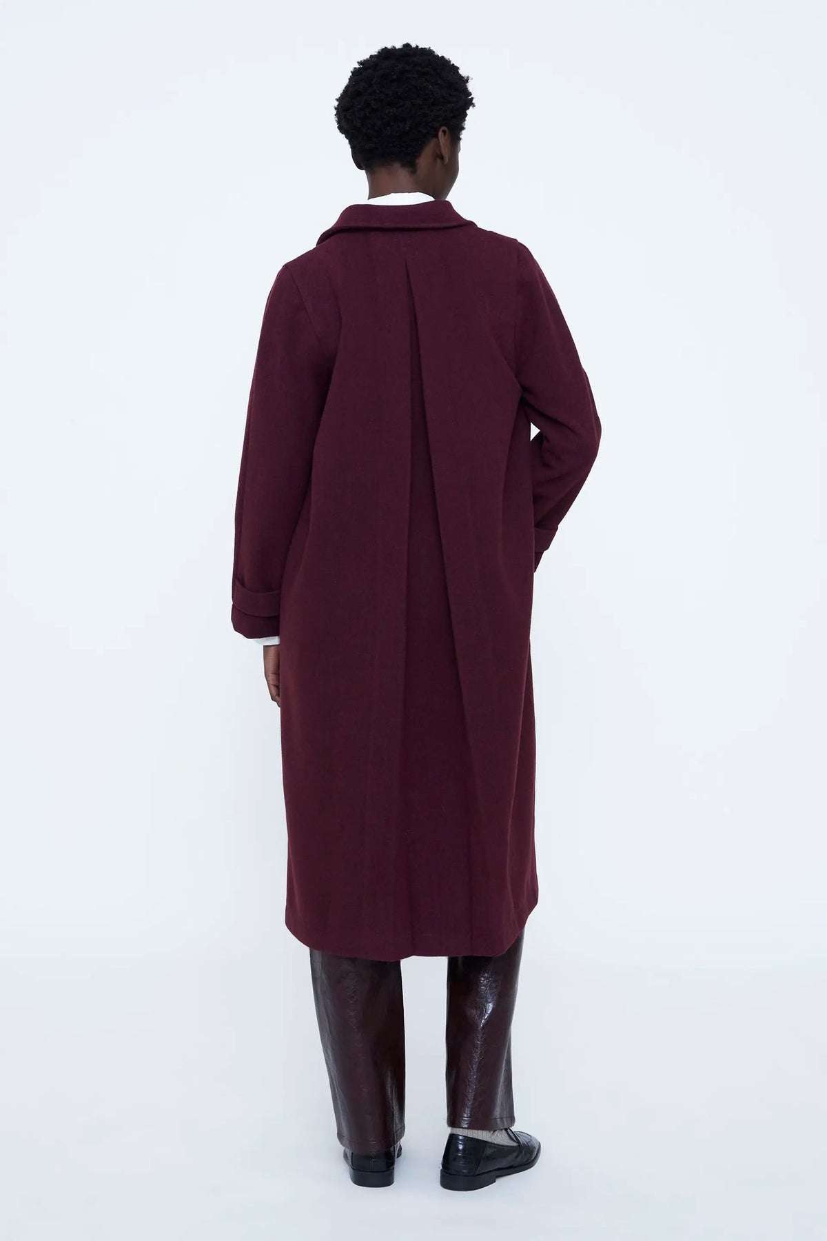 Cappotto lungo bordeaux