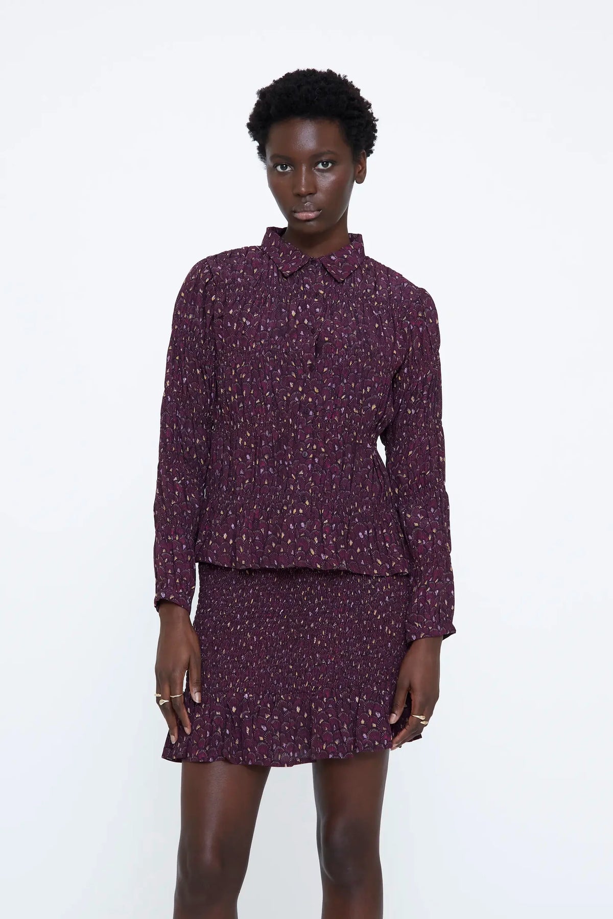 Camicia con stampa Piuma