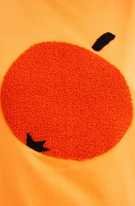 Felpa girocollo con ricamo frutto