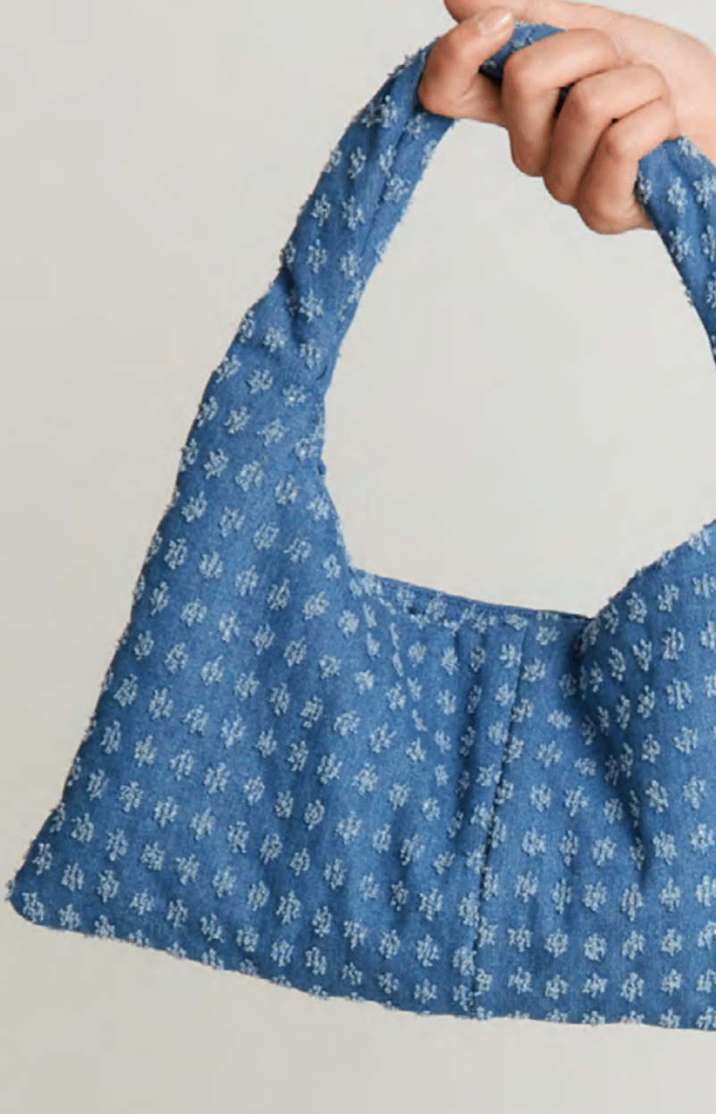 Borsa a mano in denim
