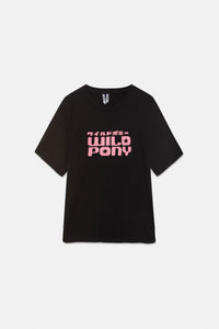 T-SHIRT IN COTONE NERO CON GRAFICA