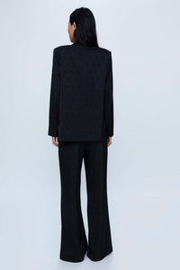 BLAZER FLUIDO JACQUARD NERO