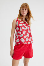 Carica l&#39;immagine nel visualizzatore di Gallery, Camicia senza maniche e fantasia geometrica
