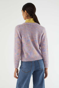 Cárdigans multicolore in morbido maglione a maglia