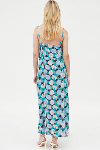 ABITO MIDI CON SPALLINE STAMPA FLOREALE