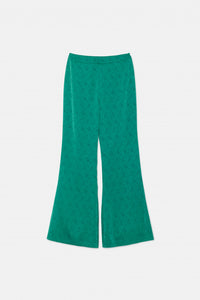 PANTALONI IN JACQUARD VERDE