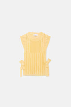 Carica l&#39;immagine nel visualizzatore di Gallery, Gilet all&#39;uncinetto con laccetto giallo

