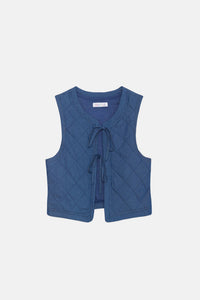 Gilet corto imbottito jeans