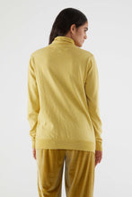 Carica l&#39;immagine nel visualizzatore di Gallery, Maglia a maglia fine con collo alto giallo
