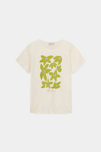 T-shirt di cotone con stampa floreale