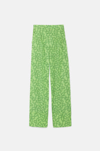 Pantaloni dritti in viscosa LENZING™ ECOVERO™ con fantasia floreale