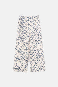 Pantaloni lunghi dritti con stampa a cuori