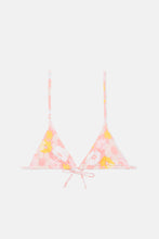 Carica l&#39;immagine nel visualizzatore di Gallery, Parte superiore triangolare di un bikini con spalline e fantasia floreale
