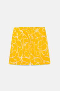 Shorts a vita media con fantasia frutta