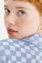 Carica l&#39;immagine nel visualizzatore di Gallery, Top stile polo in tessuto di spugna blu
