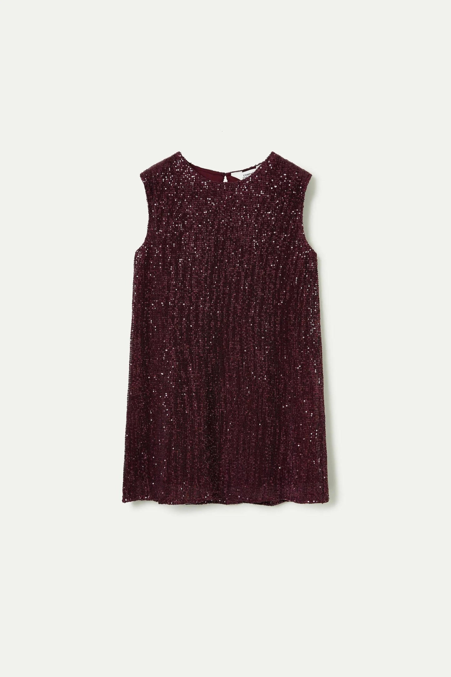 ABITO CORTO BORDEAUX CON PAILLETTES