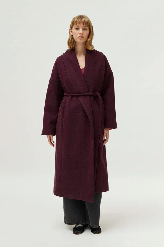 CAPPOTTO MIDI BORDEAUX APERTO