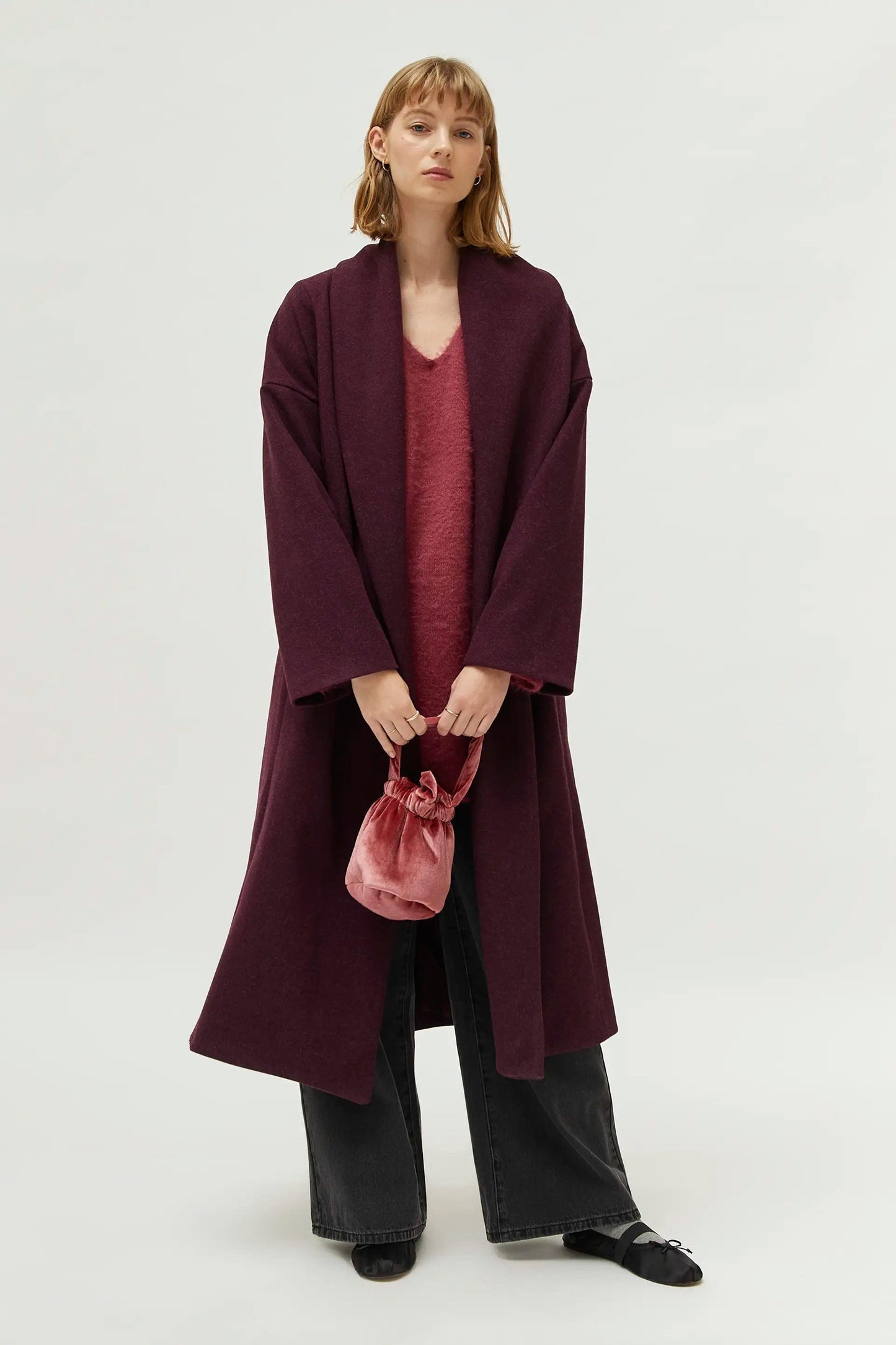 CAPPOTTO MIDI BORDEAUX APERTO