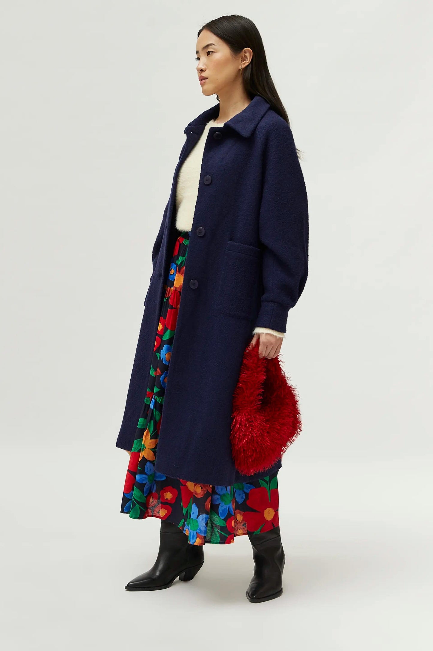 CAPPOTTO MIDI BLU NAVY