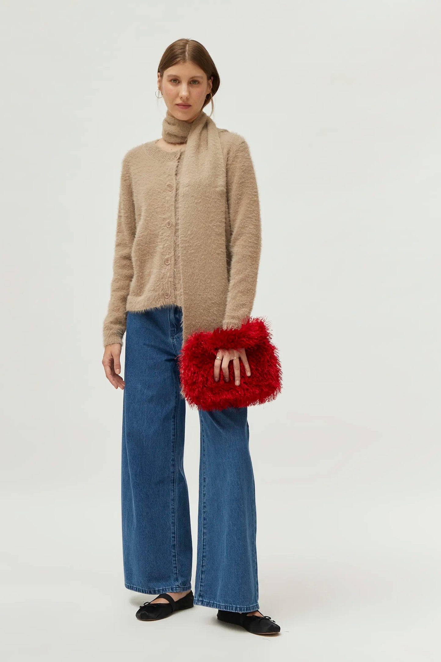 CARDIGAN BEIGE IN MAGLIA TESTURIZZATA