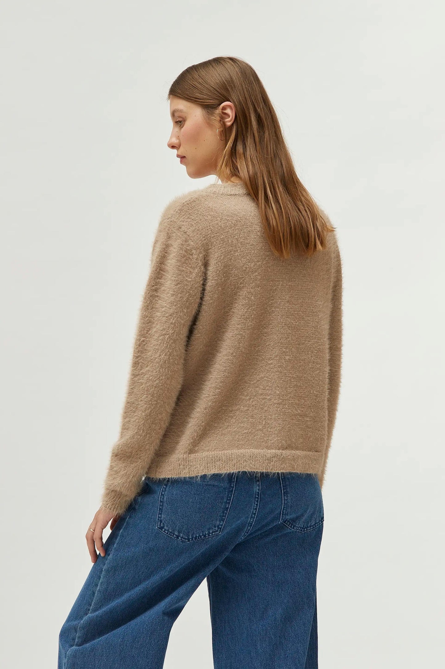 CARDIGAN BEIGE IN MAGLIA TESTURIZZATA