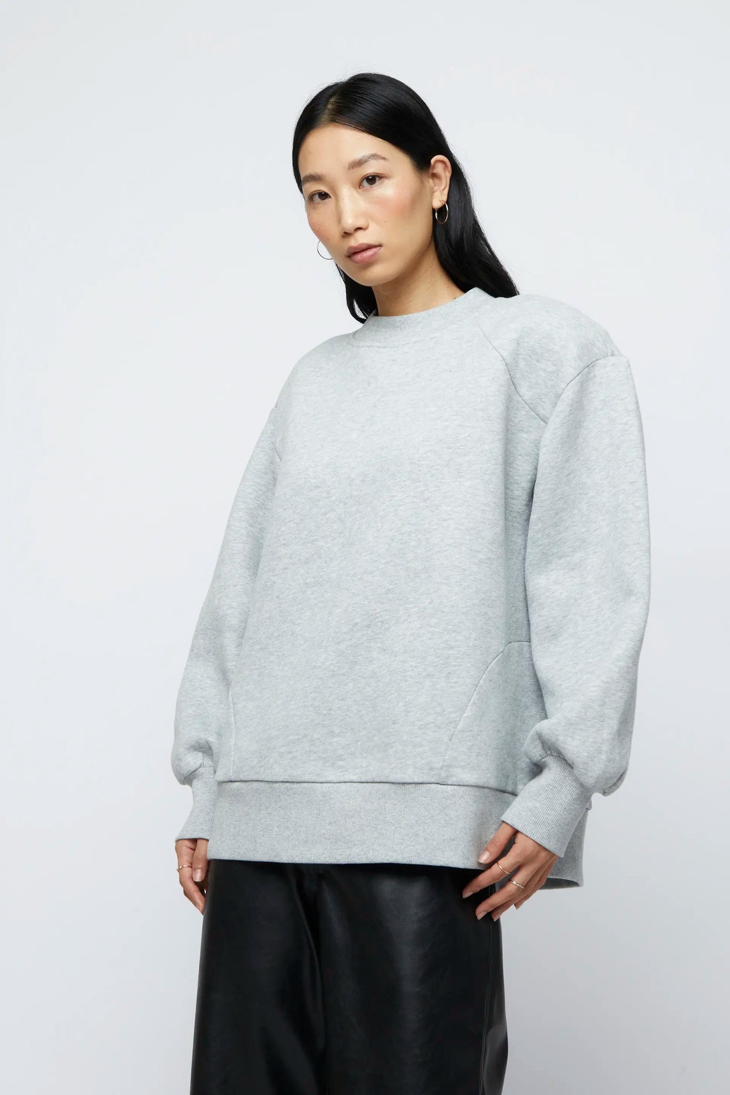 FELPA GRIGIA OVERSIZE