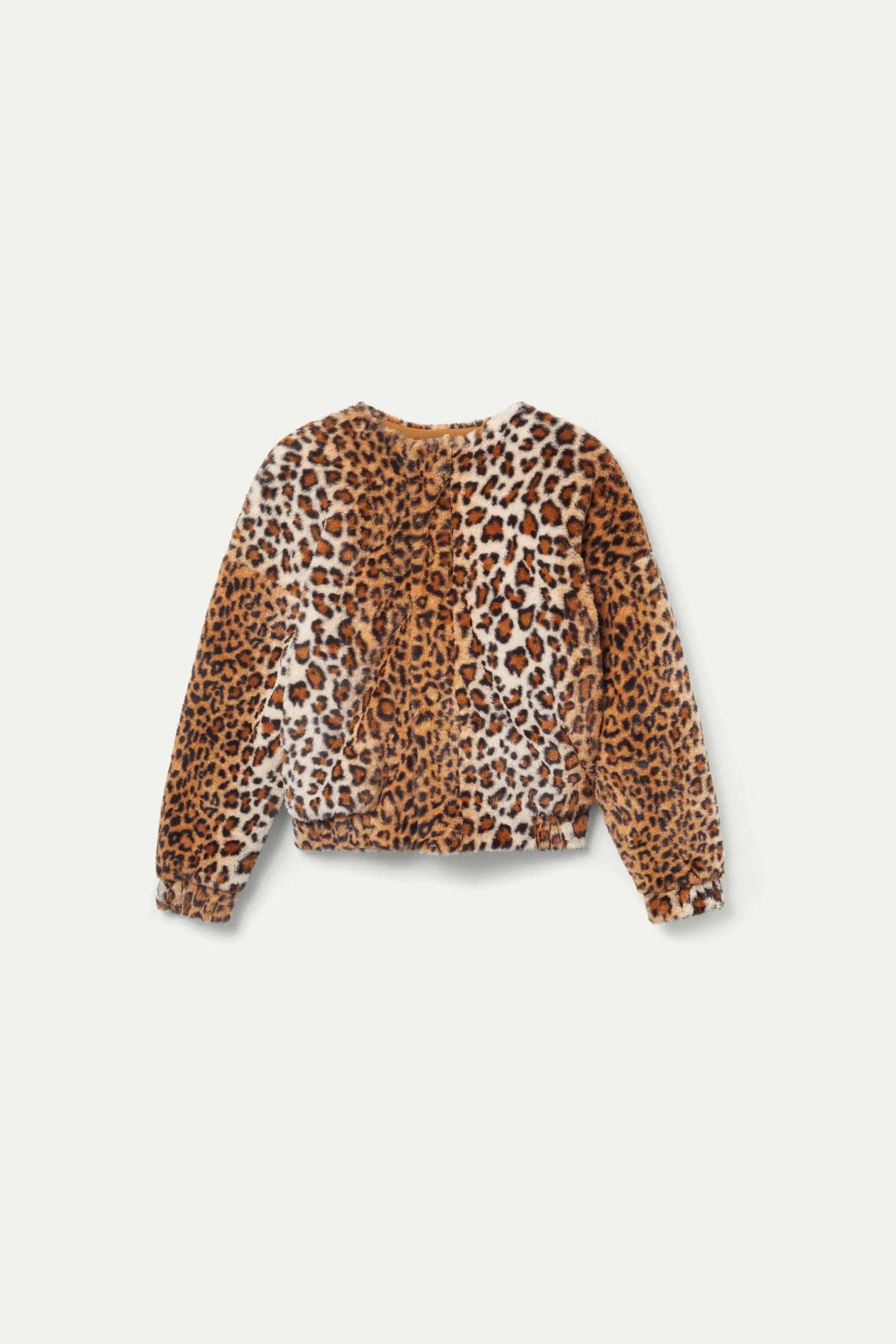 BOMBER LEOPARDATO IN PELLICCIA SINTETICA