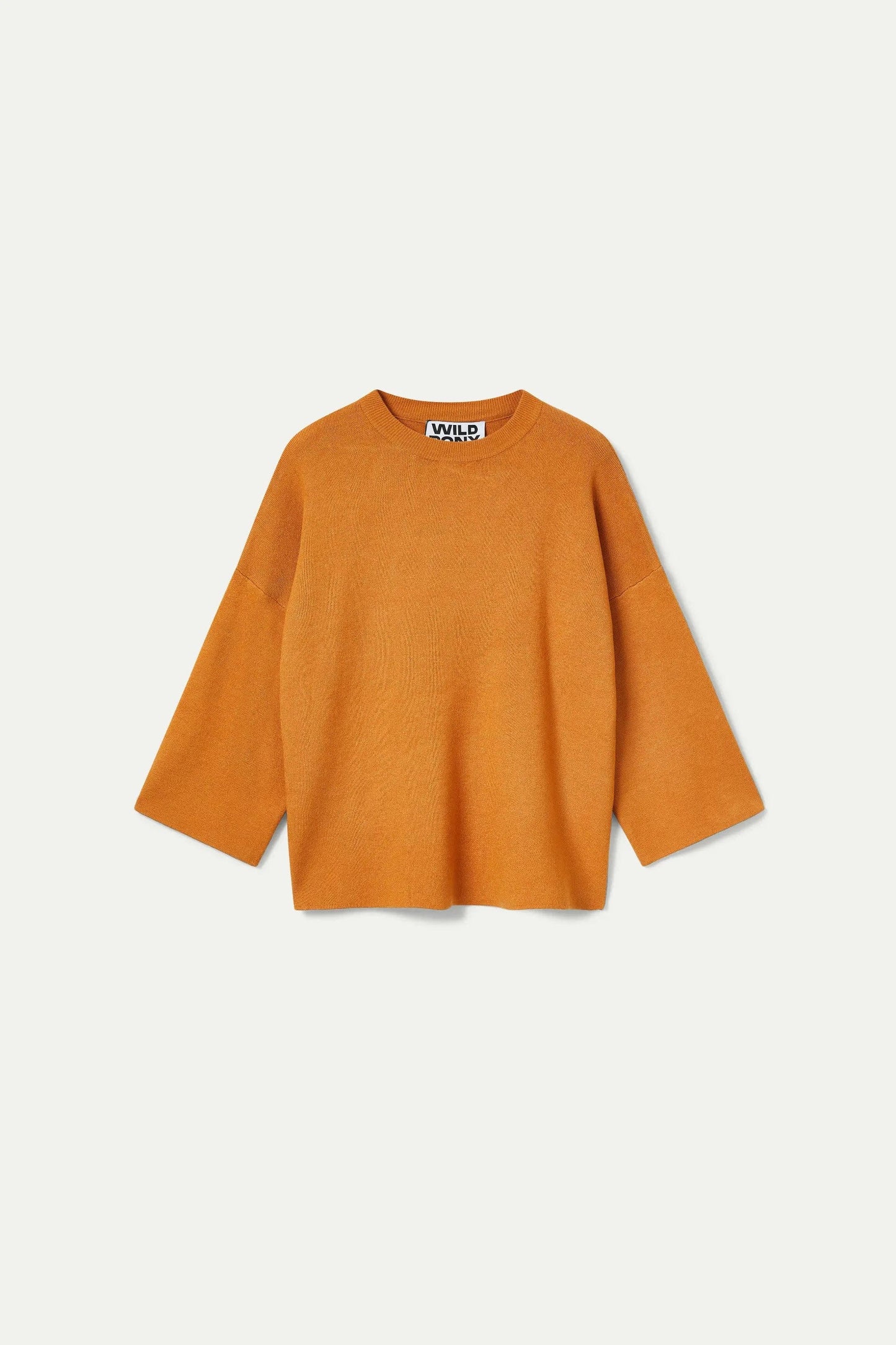 MAGLIONE ARANCIONE A MANICA LARGA