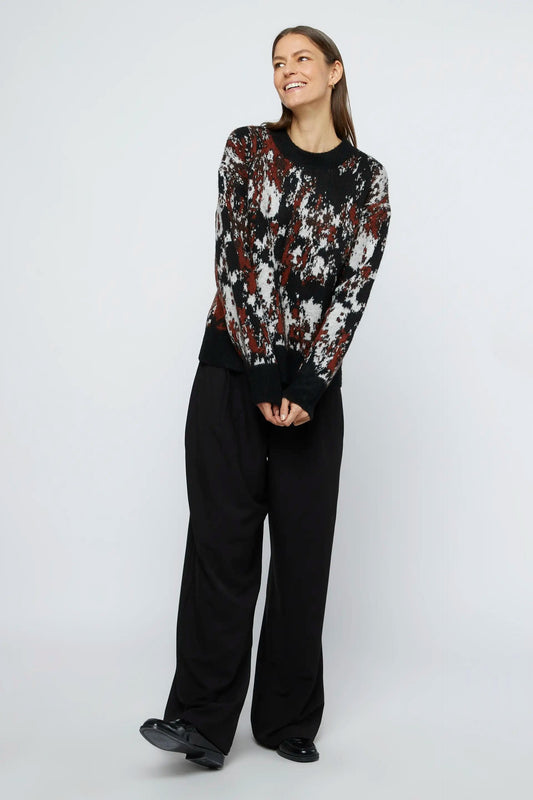 MAGLIONE JACQUARD CON STAMPA CAMOUFLAGE