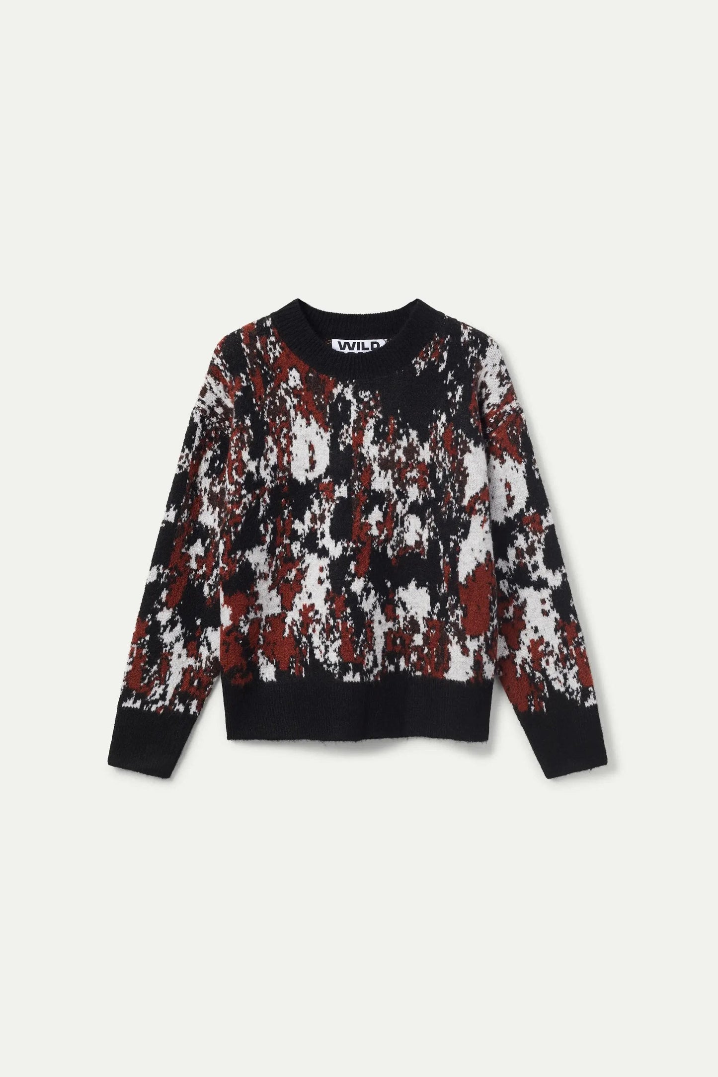 MAGLIONE JACQUARD CON STAMPA CAMOUFLAGE
