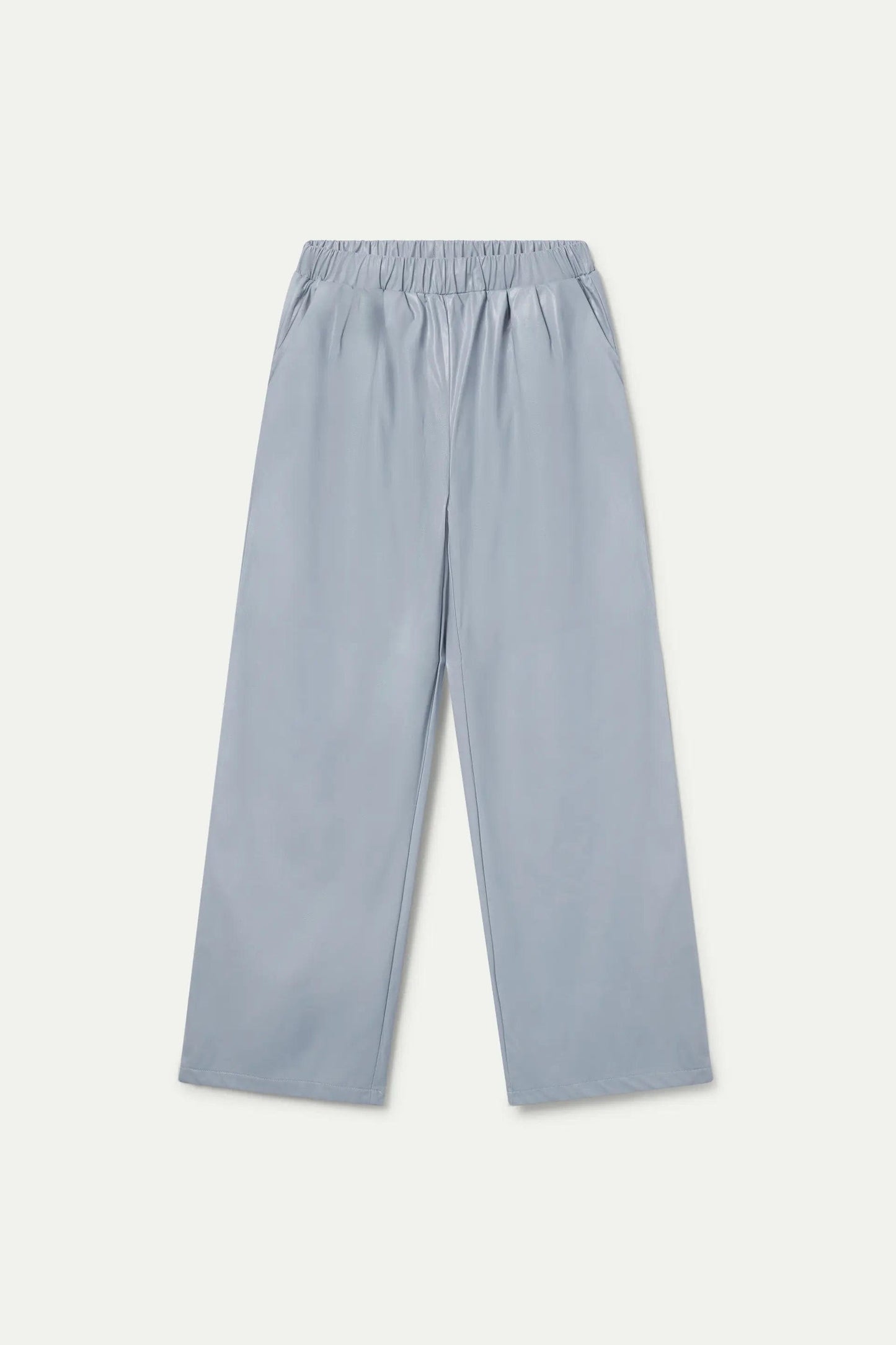 PANTALONE GRIGIO IN PELLE SINTETICA