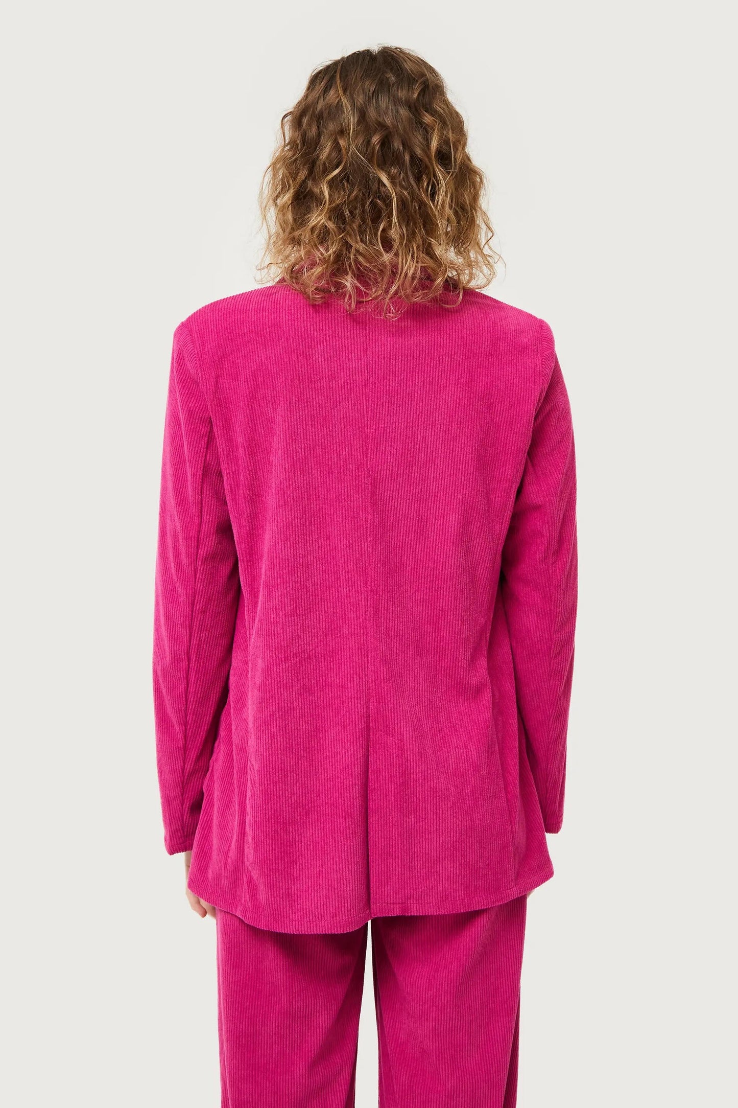 BLAZER FUCSIA IN VELLUTO A COSTE