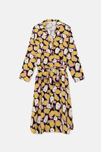 Carica l&#39;immagine nel visualizzatore di Gallery, Vestito midi camisero con stampa di pere
