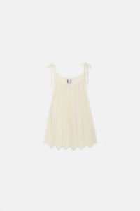 TOP BIANCO ALL'UNCINETTO CON SPALLINE