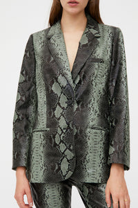 BLAZER IN PELLE VEGANA CON STAMPA SERPENTE