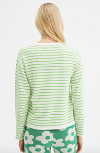 Modello basic in maglia a righe verdi